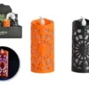 BOUGIE AJOUREE A LEDS 10X4.5 CM