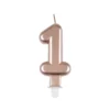 BOUGIE ANNIVERSAIRE CHIFFRE 1 H.75CM ROSE GOLD