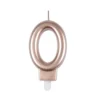 BOUGIE ANNIVERSAIRE CHIFFRE 0 H.7.5CM ROSE GOLD