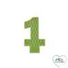 BOUGIE ANNIVERSAIRE CHIFFRE 1 CIRE D ABEILLE H.8CM VERT