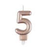 BOUGIE ANNIVERSAIRE CHIFFRE 5 H.75CM ROSE GOLD