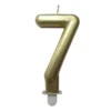 BOUGIE ANNIVERSAIRE CHIFFRE 7 H.7.5CM OR
