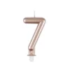 BOUGIE ANNIVERSAIRE CHIFFRE 7 H.75CM ROSE GOLD