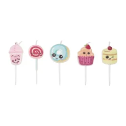 BOUGIE ANNIVERSAIRE KAWAII X5