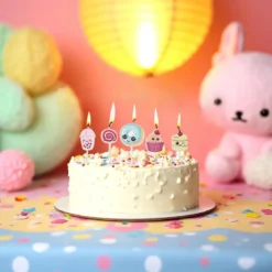 BOUGIE ANNIVERSAIRE KAWAII X5