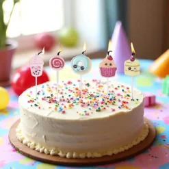 BOUGIE ANNIVERSAIRE KAWAII X5