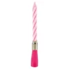 BOUGIE ANNIVERSAIRE MUSICALE H.12.5CM ROSE