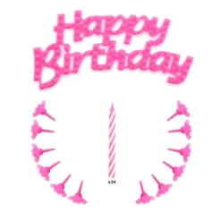 BOUGIE ANNIV X24 ET DECO JOYEUX ANNIV