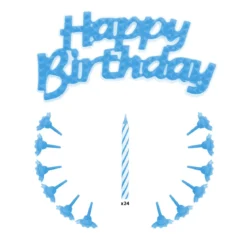 BOUGIE ANNIV X24 ET DECO JOYEUX ANNIV