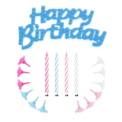 BOUGIE ANNIV X24 ET DECO JOYEUX ANNIV