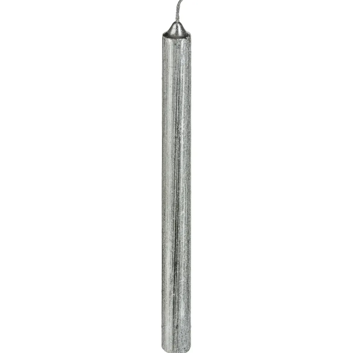 BOUGIE BATON X4 PIECES PAILLETTE TWIST ARGENT 48G