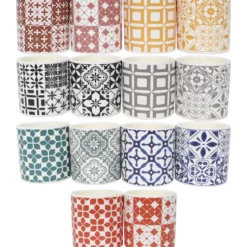 BOUGIE CITRONNELLE POT CERAMIQUE MOSAIQUE