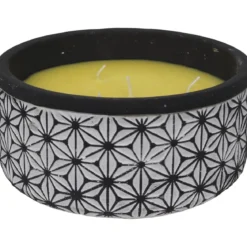 BOUGIE CITRONNELLE POT CIMENT AZTECA MEGA GRAND MODELE NOIR