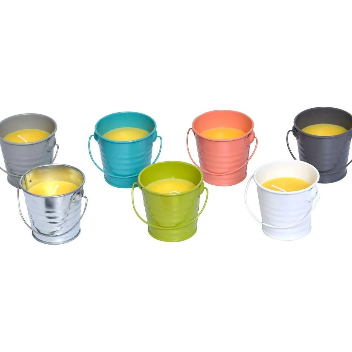 BOUGIE CITRONNELLE SEAU GM MULTICOULEUR