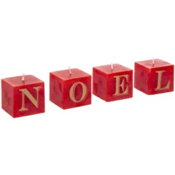 BOUGIE CUBE NOEL X4 PIECES 5CM 448G