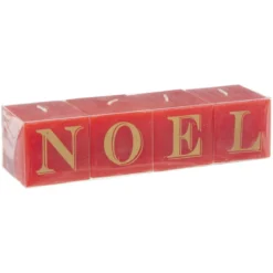 BOUGIE CUBE NOEL X4 PIECES 5CM 448G
