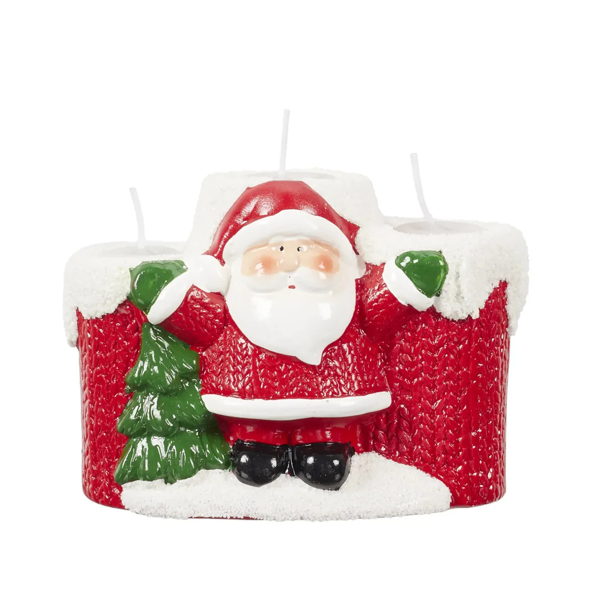 BOUGIE EN CERAMIQUE SANTA 11.5X6.5X8.5CM