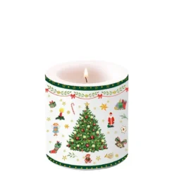 BOUGIE HIVER H 8CM. DIAM 7.5CM