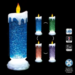 BOUGIE LED CHANDELLE PAILETTE