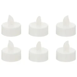 BOUGIE LED CHAUFFE PLAT BLANCHE X6 PIECES