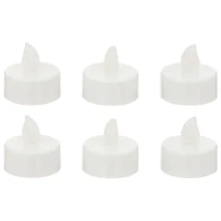 BOUGIE LED CHAUFFE PLAT BLANCHE X6 PIECES