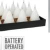 BOUGIE LED SAPIN D.11CM BLANC