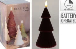 BOUGIE LED SAPIN D.11CM ROUGE