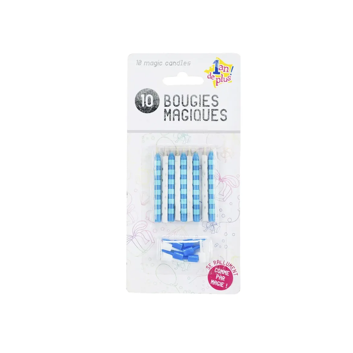 BOUGIE MAGIQUE ET SUPPORT X10