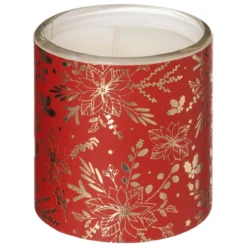 BOUGIE PARFUMEE PHOTOPHORE IMPRIME ROUGE X3 PIECES