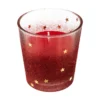 BOUGIE PHOTOPHORE VERRE H.8CM PAILLETTE ROUGE 90G