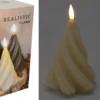 BOUGIE SAPIN BLANC TORSADE D.13CM