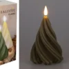 BOUGIE SAPIN VERT TORSADE D.13CM