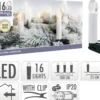 BOUGIES LED CHAUD BLANC AVEC ADAPTATEUR