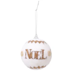 BOULE DE NOEL BOIS NOEL 8CM