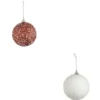 BOULE DE NOEL FLOQUEE 8CM
