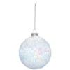 BOULE DE NOEL IRISEE AVEC PICOTS VERRE 10CM