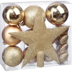 BOULE DE NOEL KIT 18 PIECES OR