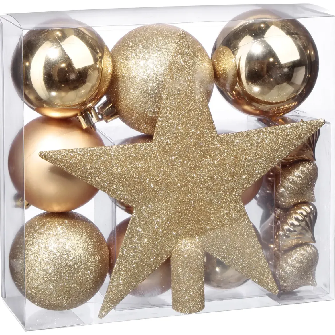 BOULE DE NOEL KIT 18 PIECES OR