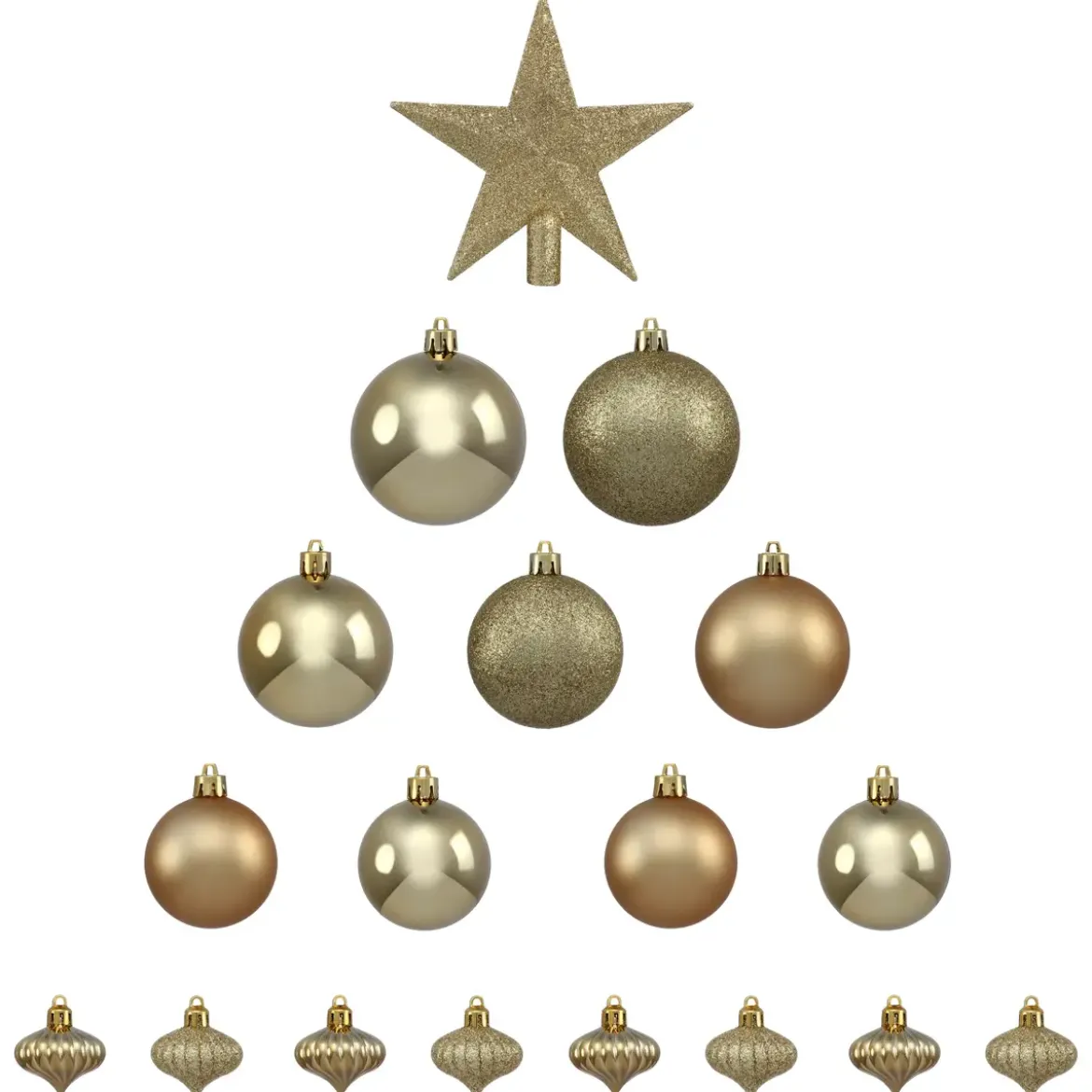 BOULE DE NOEL KIT 18 PIECES OR