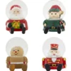 BOULE DE NOEL NEIGE LUTIN ASSIS D.4.5CM