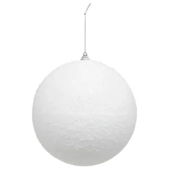 BOULE DE NOEL NEIGE POLYSTYRENE BLANC 15CM