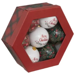 BOULE DE NOEL PAPIER 75MM X7 PIECES SOIR