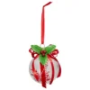 BOULE DE NOEL PLASTIQUE INTERIEUR SUCRE ORGE 8CM