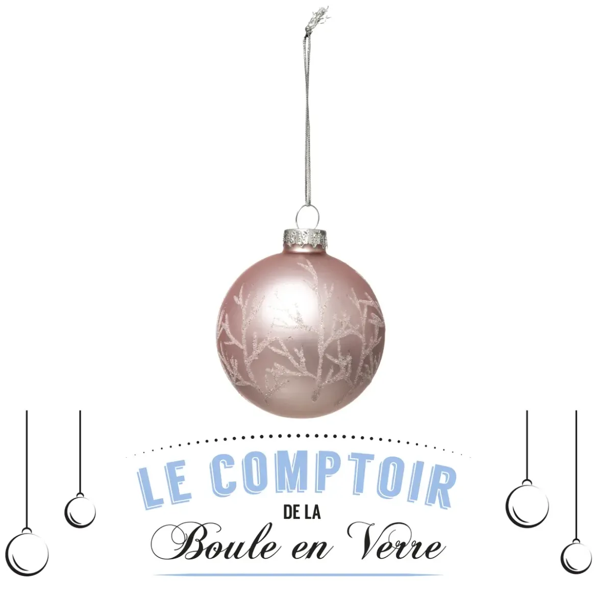 BOULE DE NOEL VERRE ARBRE TURQUOISE 7CM