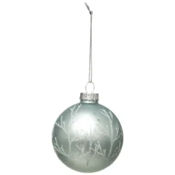 BOULE DE NOEL VERRE ARBRE TURQUOISE 7CM