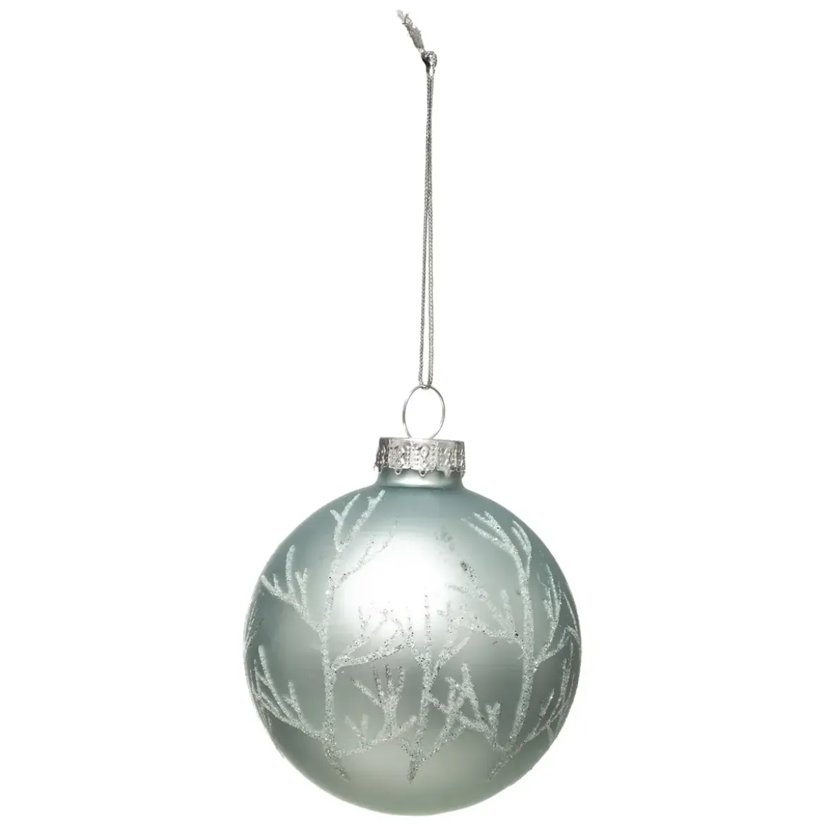 BOULE DE NOEL VERRE ARBRE TURQUOISE 7CM