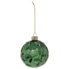 BOULE DE NOEL VERRE VERTE GUI 8CM