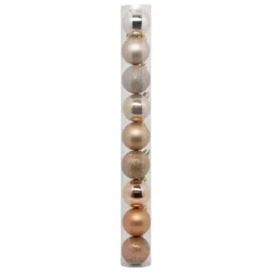 BOULE DE NOEL X9 PIECES NUDE 6CM