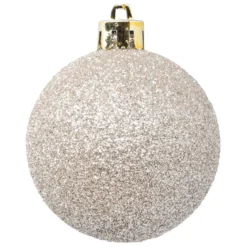 BOULE DE NOEL X9 PIECES NUDE 6CM