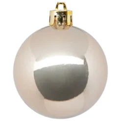 BOULE DE NOEL X9 PIECES NUDE 6CM